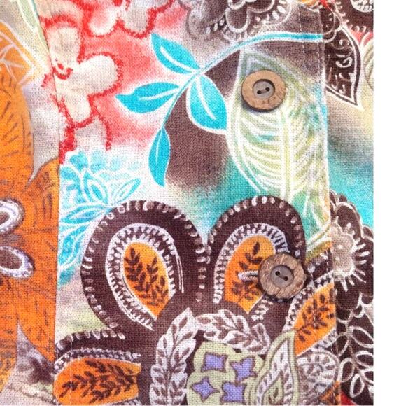 Coldwater Creek Linen Blend Floral Cropped Blazer Size petite Med - Picture 5 of 12